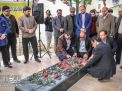 مراسم تجدید میثاق ، گلباران و عطر افشانی در مزار شهدای گمنام دانشگاه های شاهرود 